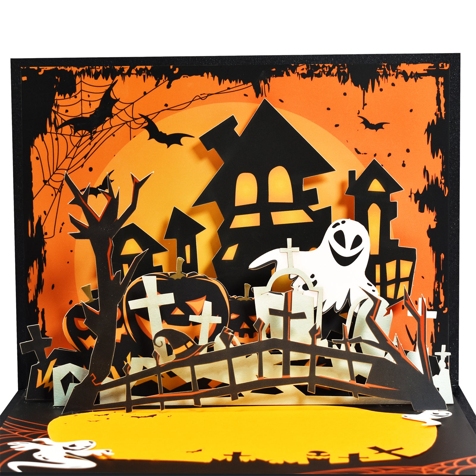 Halloween 3D Pop Up Card - Unique Scary & Cute Greeting with Envelope