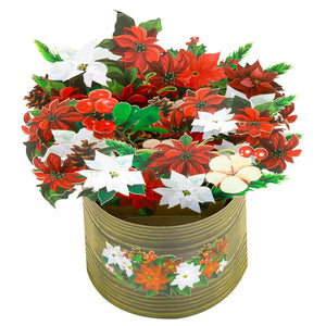 3D Christmas Pop-up Bouquet - 3D Holiday Greeting Card with Envelope & Notecard Magic Ants