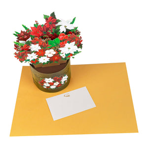 3D Christmas Pop-up Bouquet - 3D Holiday Greeting Card with Envelope & Notecard Magic Ants