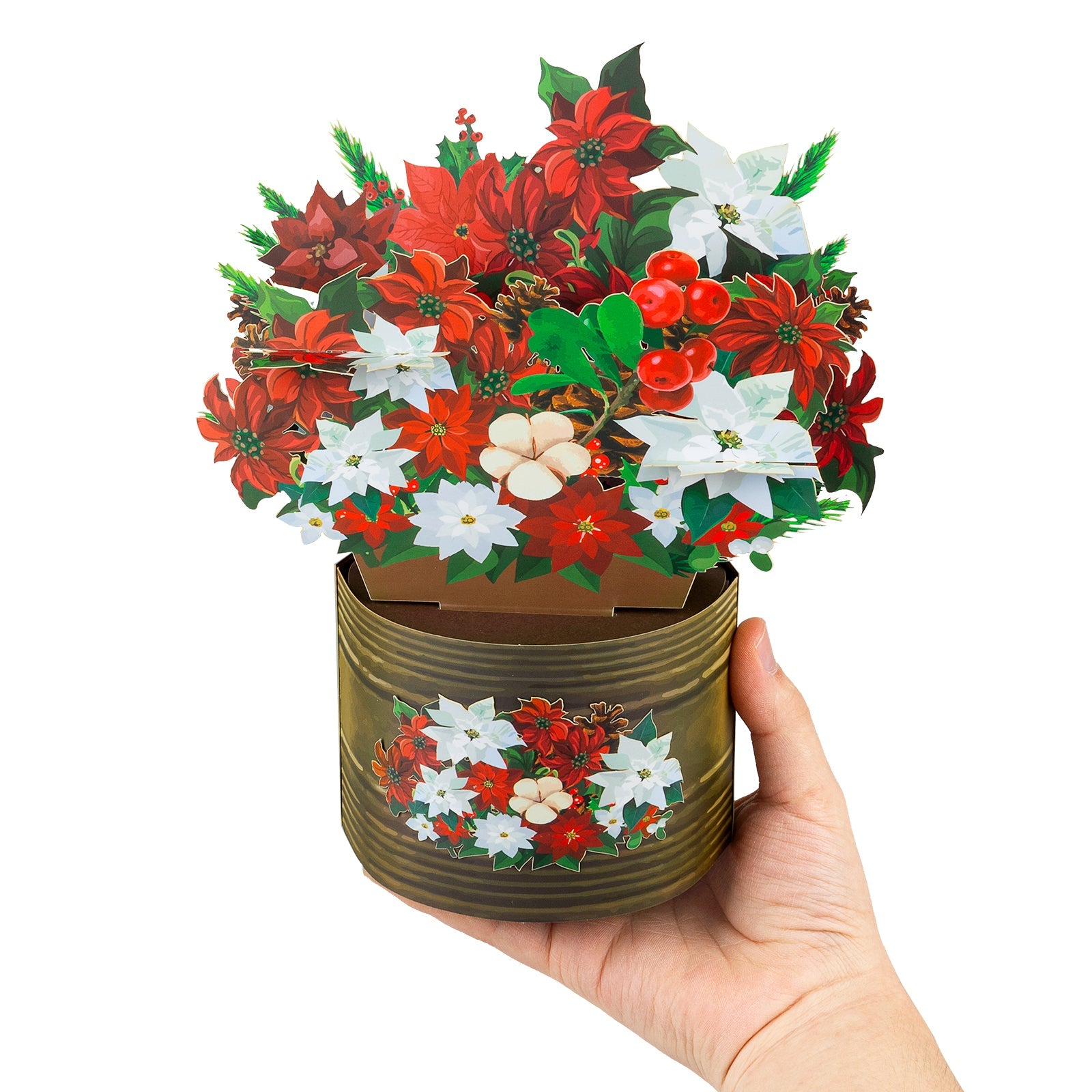 3D Christmas Pop-up Bouquet - 3D Holiday Greeting Card with Envelope & Notecard Magic Ants