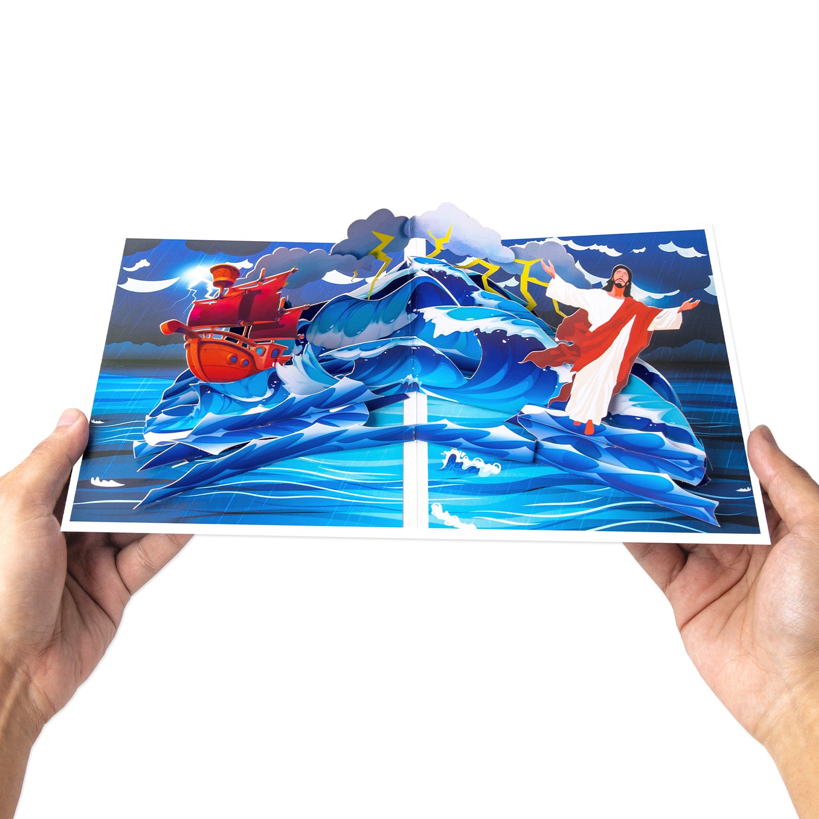 Christian Pop-Up Card Jesus Walking on Water Magic Ants