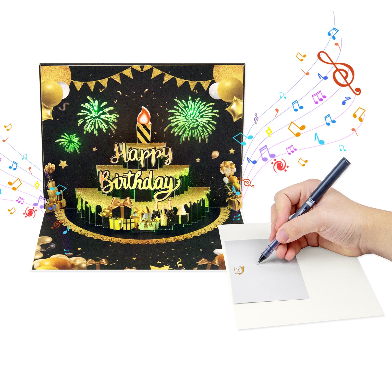 Elegant Musical Birthday Pop-Up Card Magic Ants