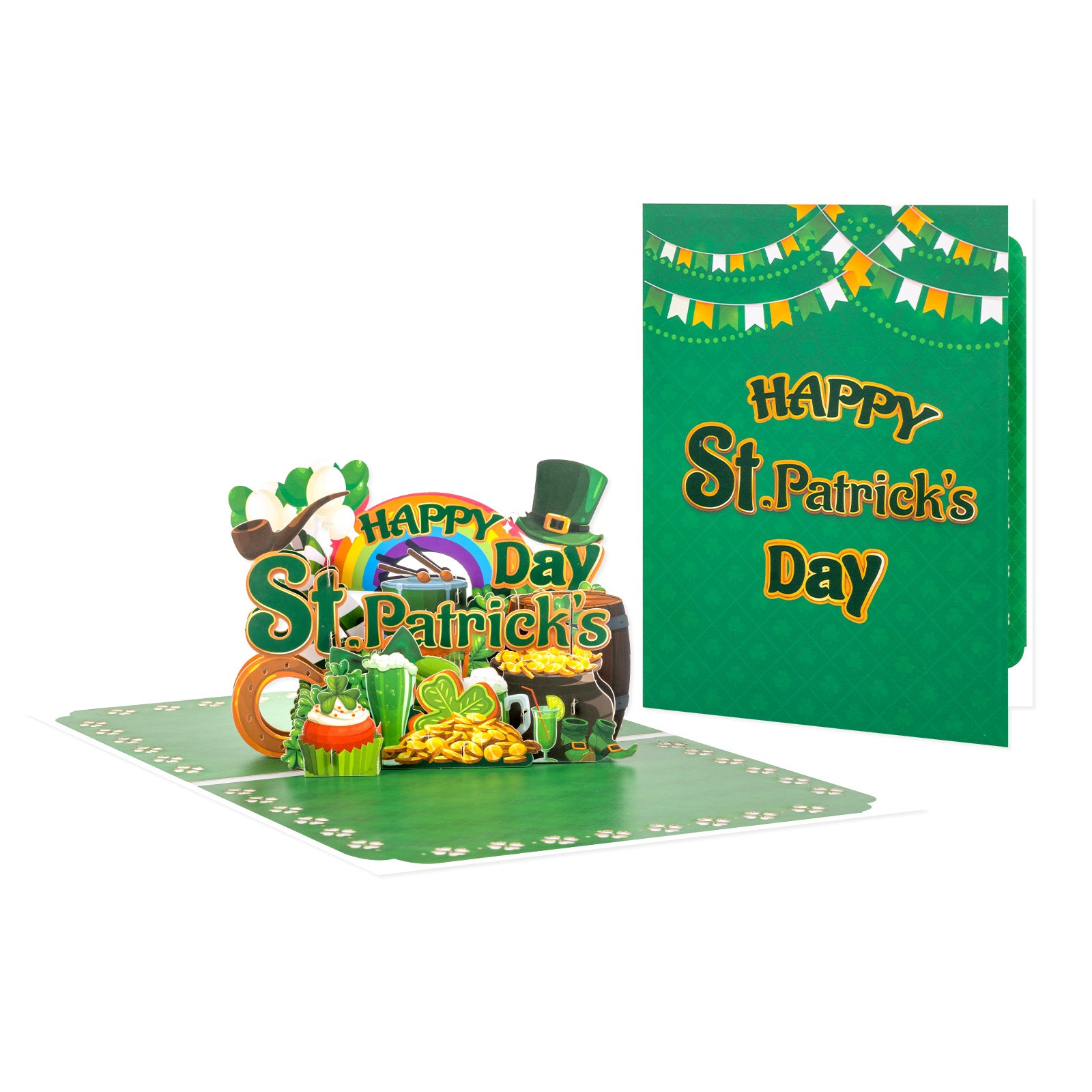 St. Patrick's Day Pop-Up Card with 3D Lettering Magic Ants