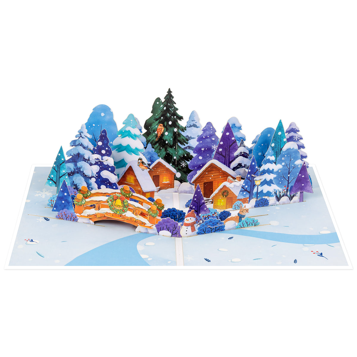 Winter Forest 3D Pop-Up Christmas Card