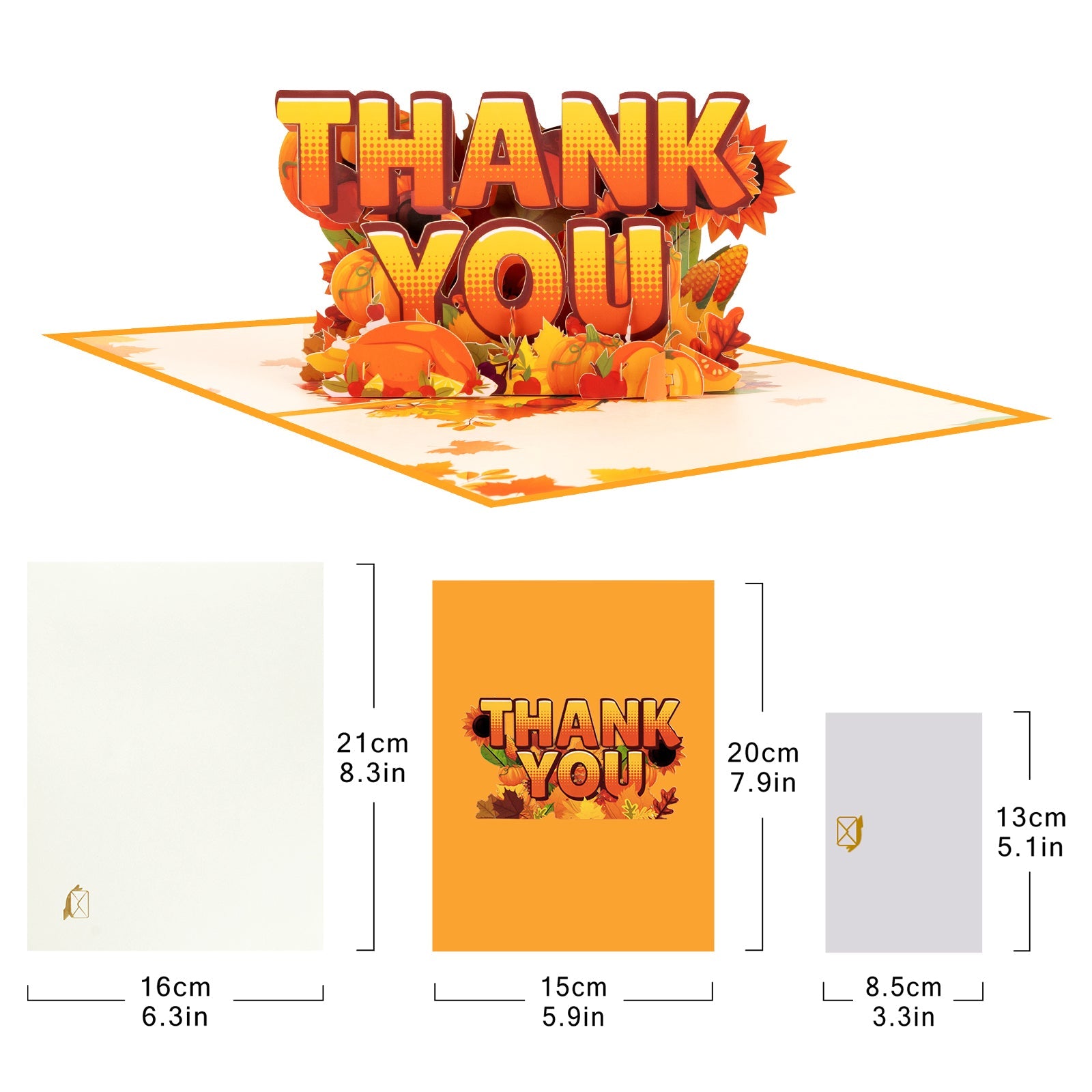 Thank You Pop Up Card – 3D Greeting Card with Envelope & Notecard Magic Ants