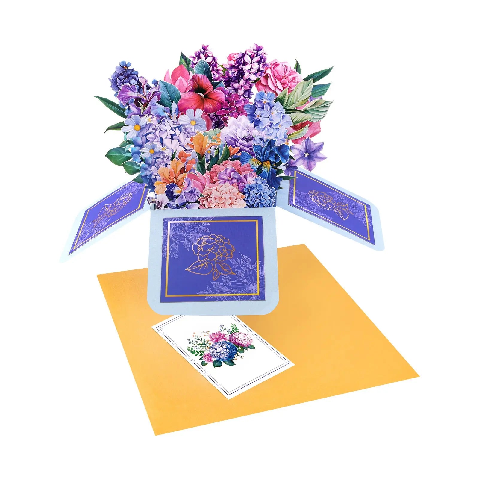 Birthday Gift Box Pop Up Card - 3D Celebration Flowers Bouquet Box | Handmade Unique Birthday Gift Card Magic Ants