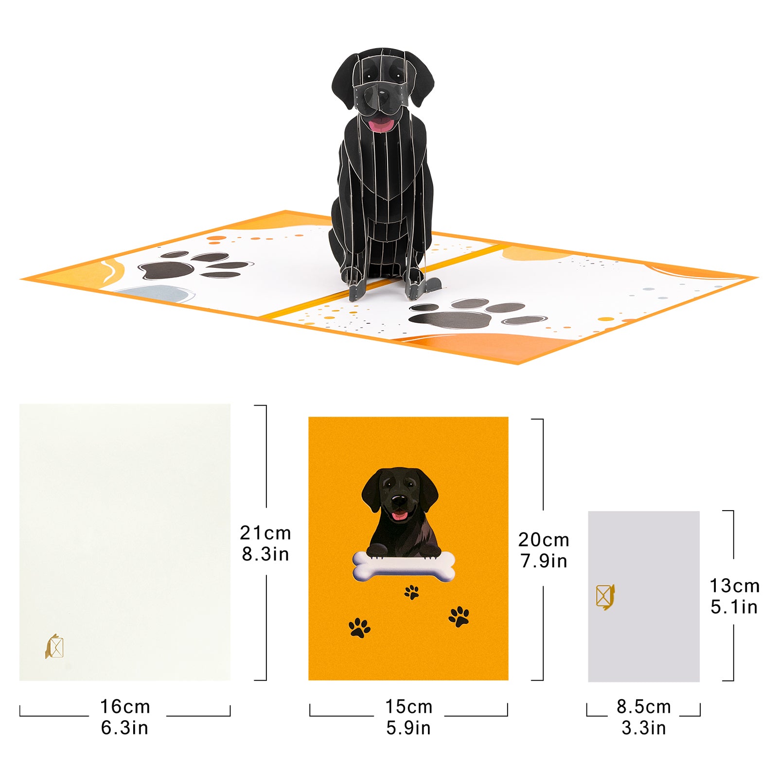 Black Labrador Dog Pop-Up Card for Dog Lovers & Birthdays Magic Ants