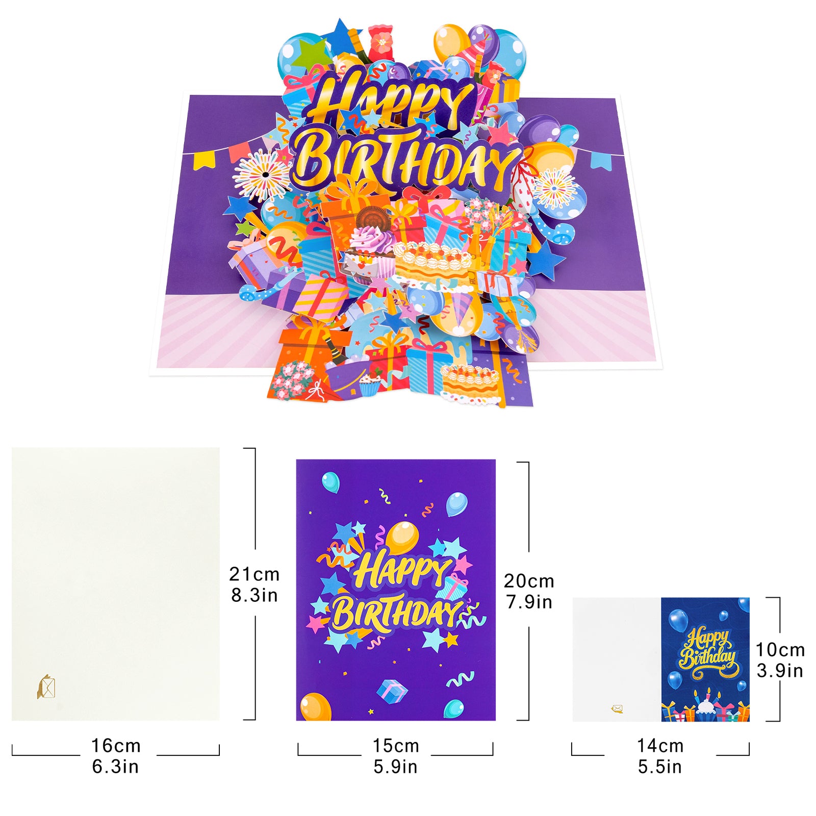Happy Birthday Pop-Up Card | Gift Boxes and Balloons Design Magic Ants