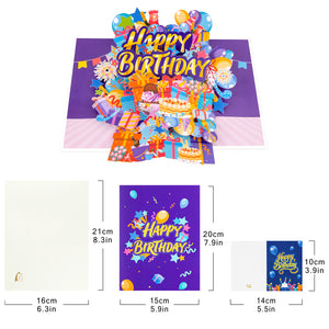 Happy Birthday Pop-Up Card | Gift Boxes and Balloons Design Magic Ants