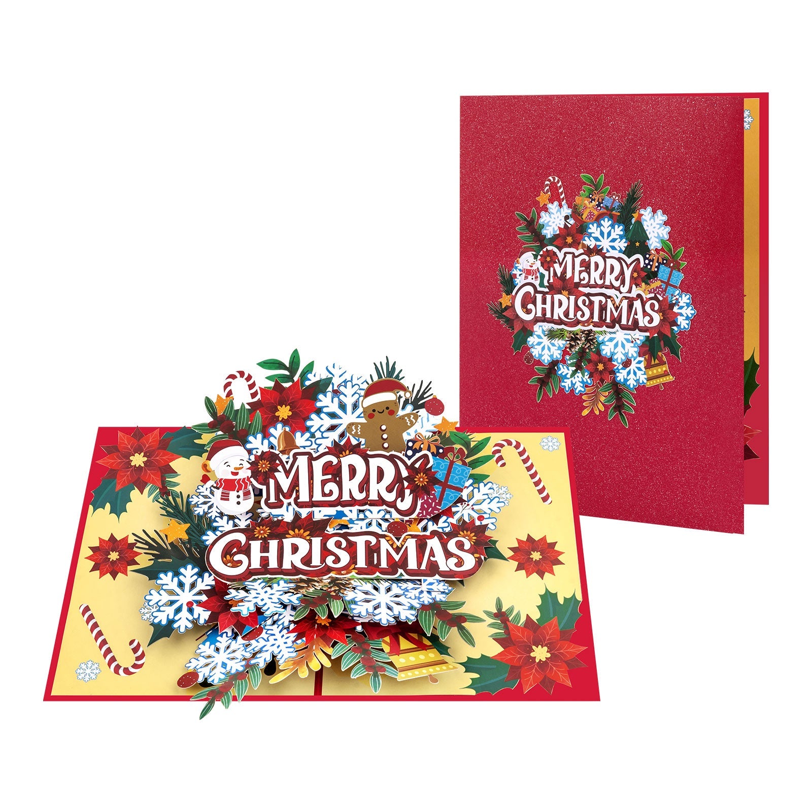 Christmas 3D Pop Up Greeting Card - Holiday Card for Family, Friends & Gifts Magic Ants