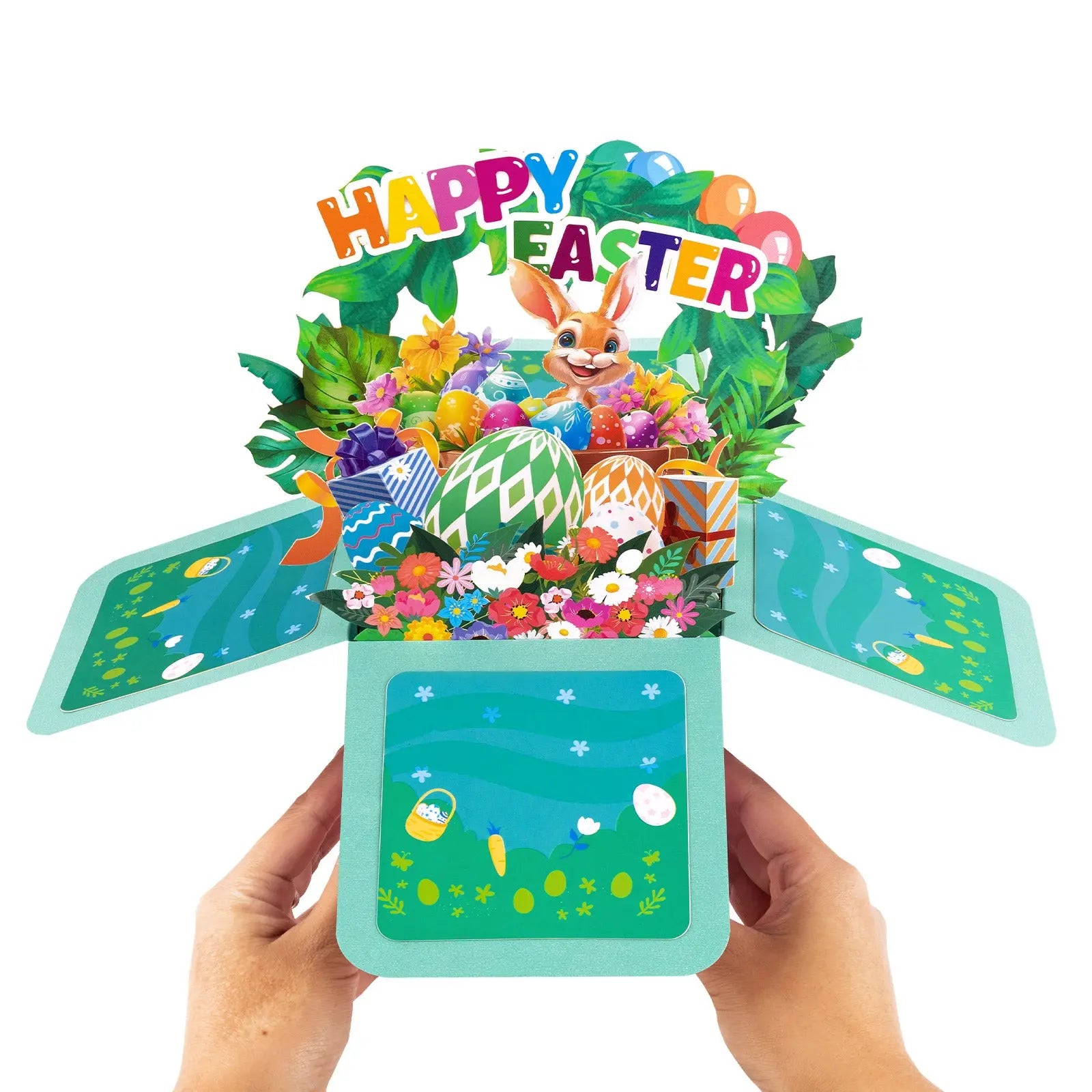 Easter Gift Box Pop Up Card - 3D Bouquet Box | Handmade 3D Card | Unique Gift for celebrating Easter Magic Ants