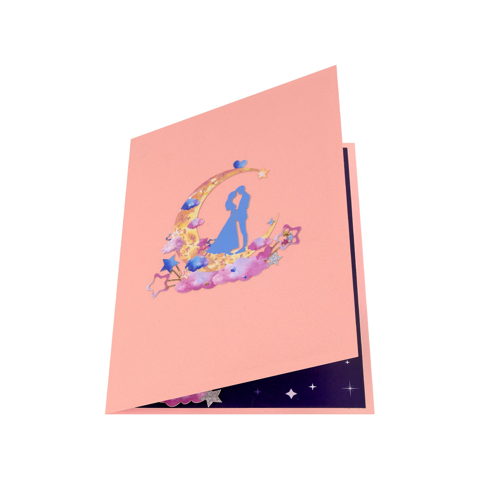 Romantic 3D Pop up Card for Valentine's Day | Moon with Dancing Couple Design | Perfect Gifts for Her Him Magic Ants