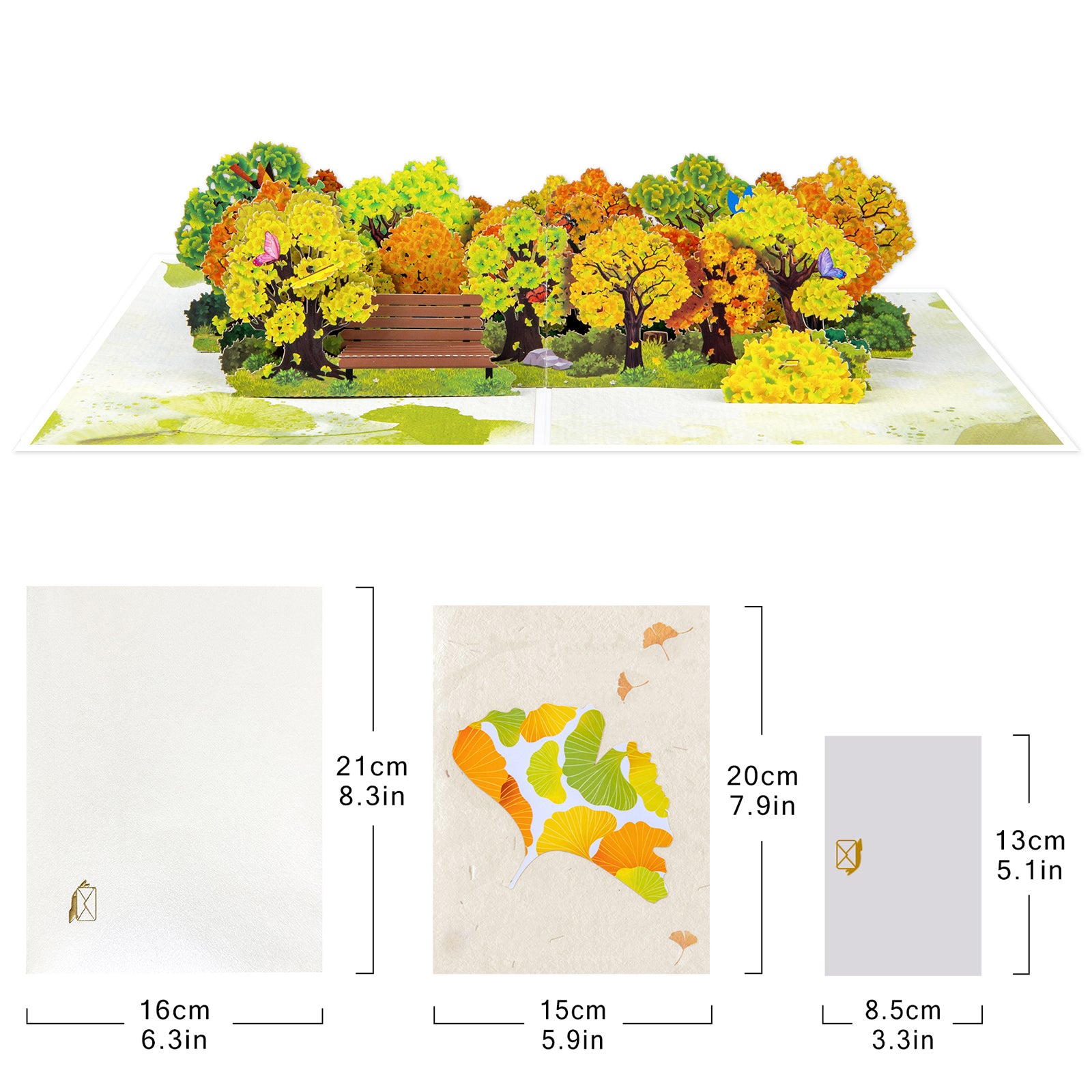 Ginkgo Tree Grove 3D Pop-up Card for Mother's Day, Birthday