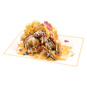 Mother's Day Pop-Up Card | Bear Mom and Cub Design Magic Ants