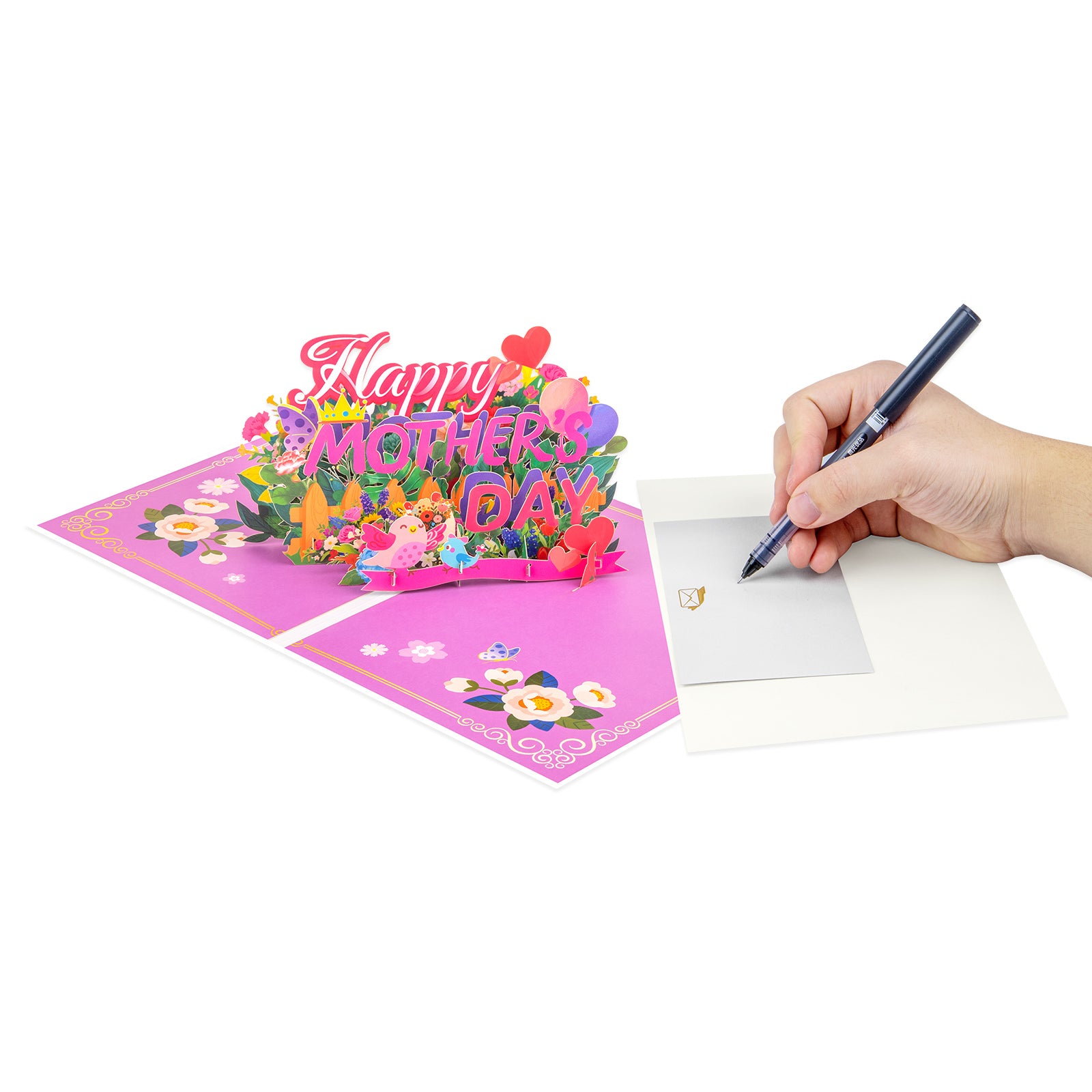 Happy Mother's Day Pop-Up Card with Floral Design Magic Ants