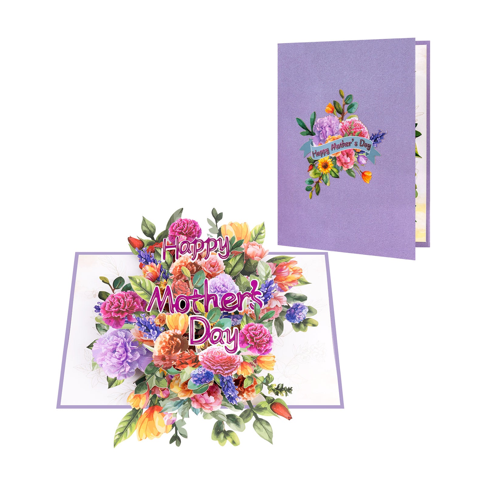 Mother's Day Pop-Up Card | Carnation Flowers Design Magic Ants