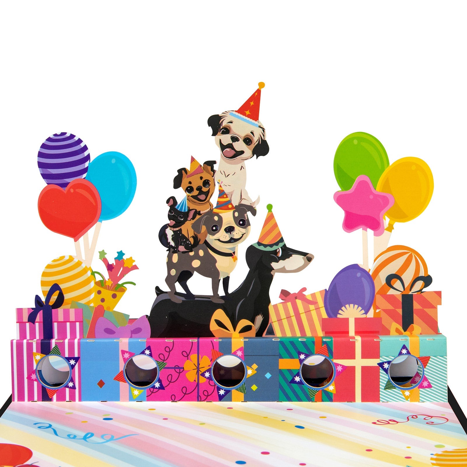 Birthday Pop Up Money Gift Card - 3D Cute Dog Birthday Greeting Card with Cash & Gift Card Holder Magic Ants
