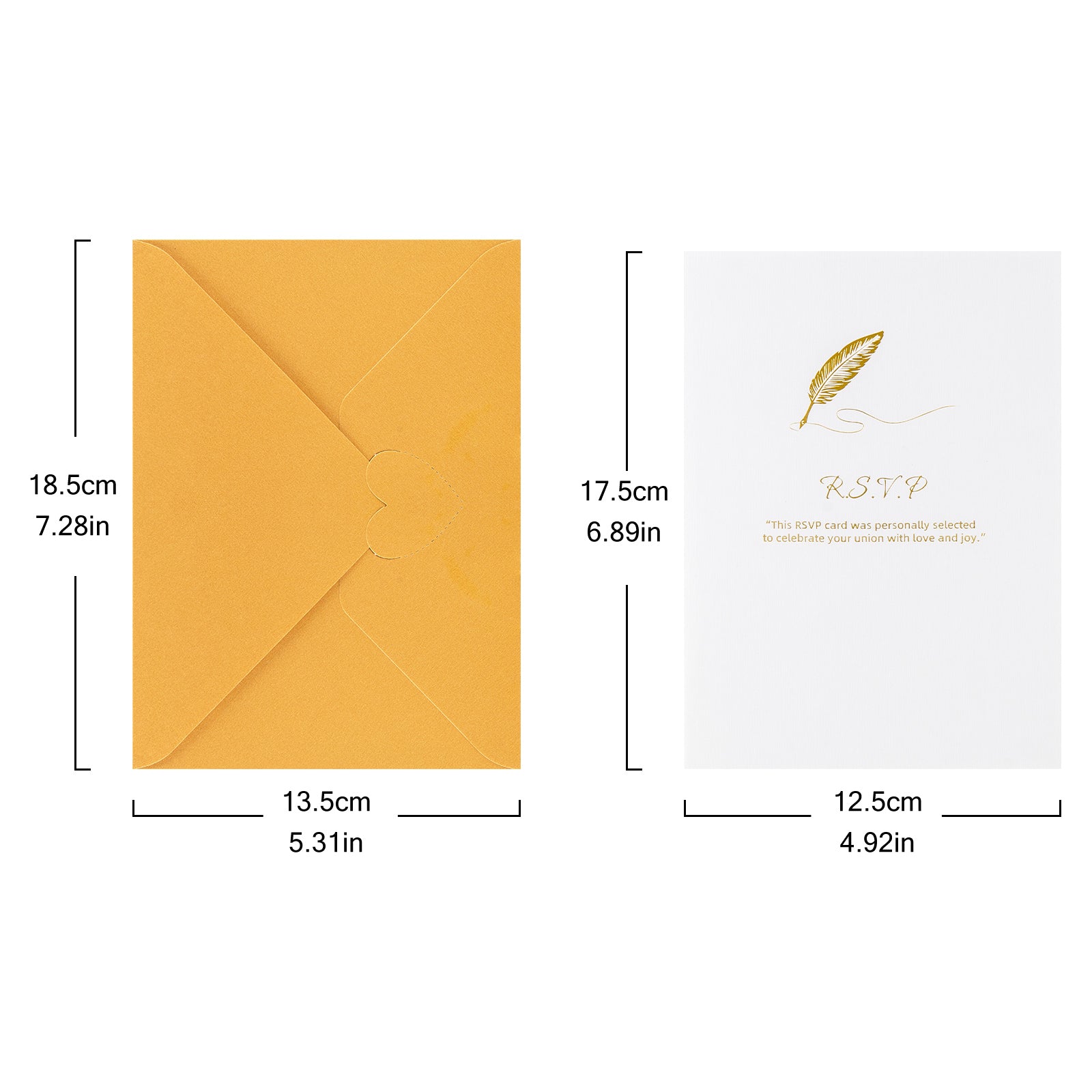 3D Gold Foil Wedding RSVP Pop-Up Card