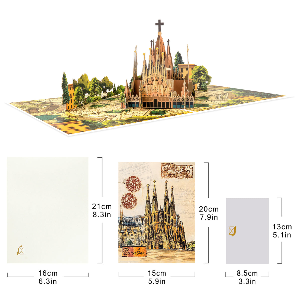 Sagrada Familia 3D Pop-Up Landmark Card