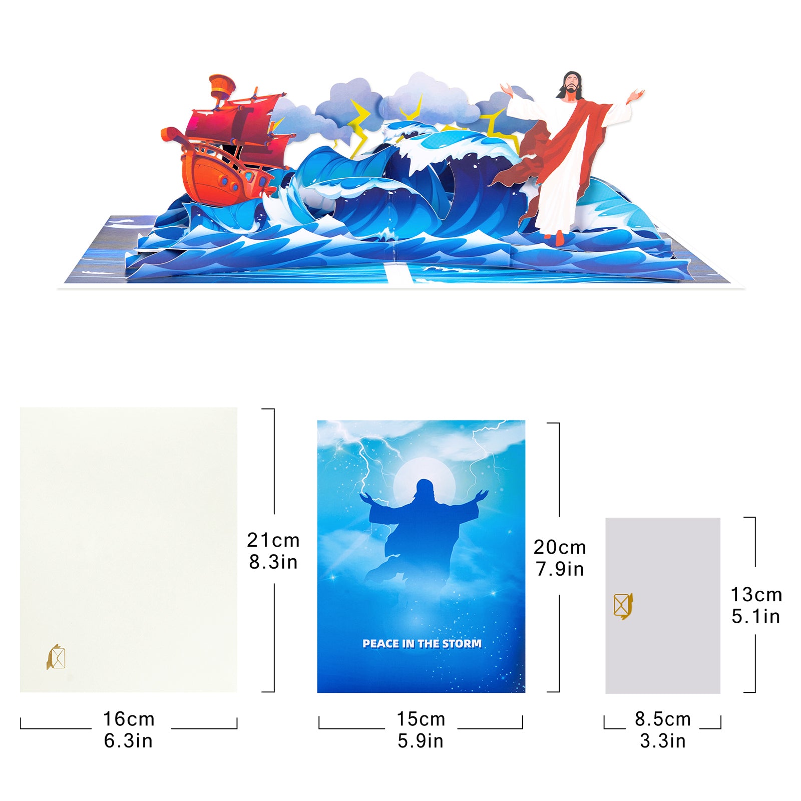 Christian Pop-Up Card Jesus Walking on Water Magic Ants