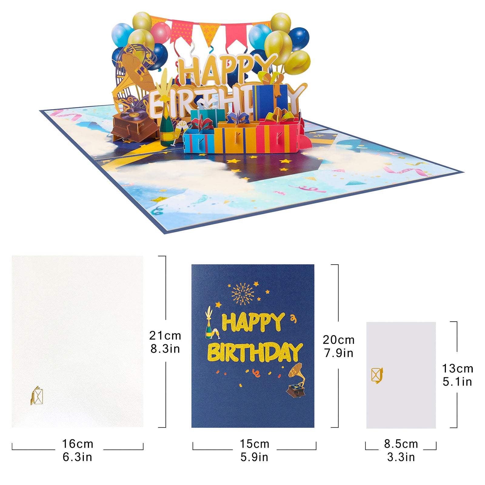 3D Pop Up Открытка С Днем Рождения