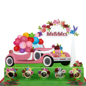 Wedding Pop Up Money Gift Card - 3D Wedding Card Greeting Card with Cash & Gift Card Holder Magic Ants