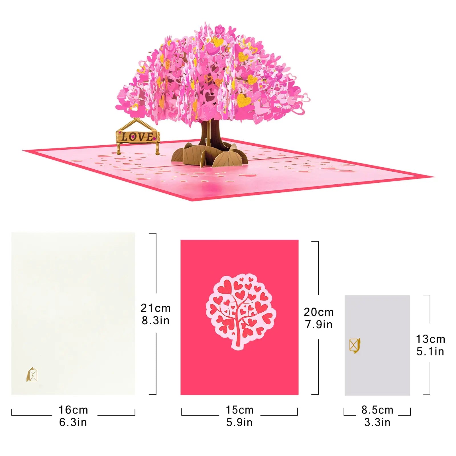 Love Tree Pop up Card - 3D Valentine's Day Greeting Cards | Perfect Gift for Anniversary, Special Moments Magic Ants
