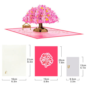 Love Tree Pop up Card - 3D Valentine's Day Greeting Cards | Perfect Gift for Anniversary, Special Moments Magic Ants