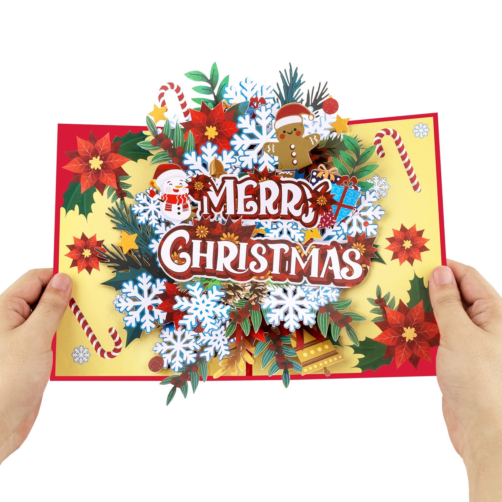 Christmas 3D Pop Up Greeting Card - Holiday Card for Family, Friends & Gifts Magic Ants