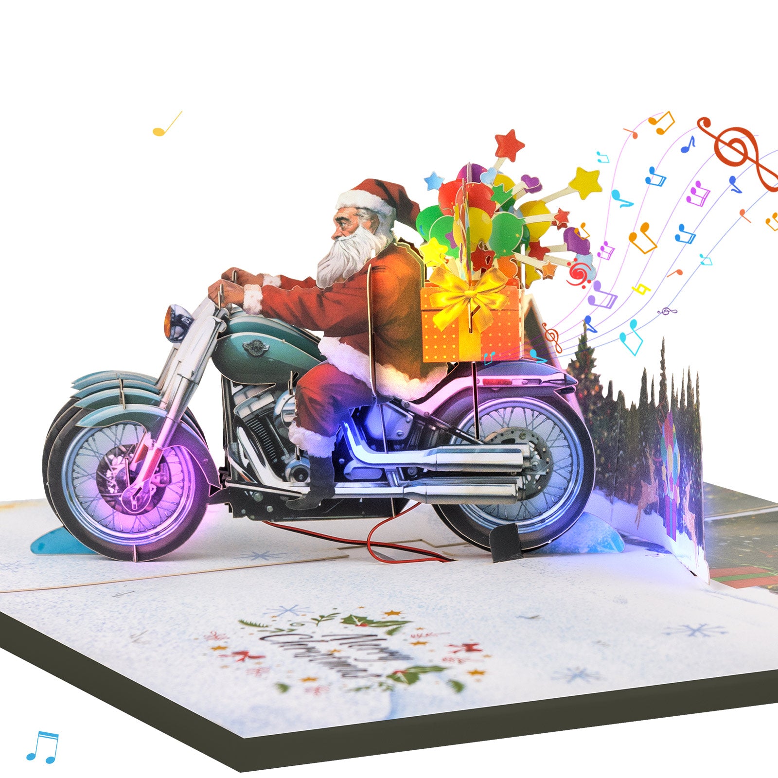 Snowmobile 3D Musical Pop-Up Christmas Card