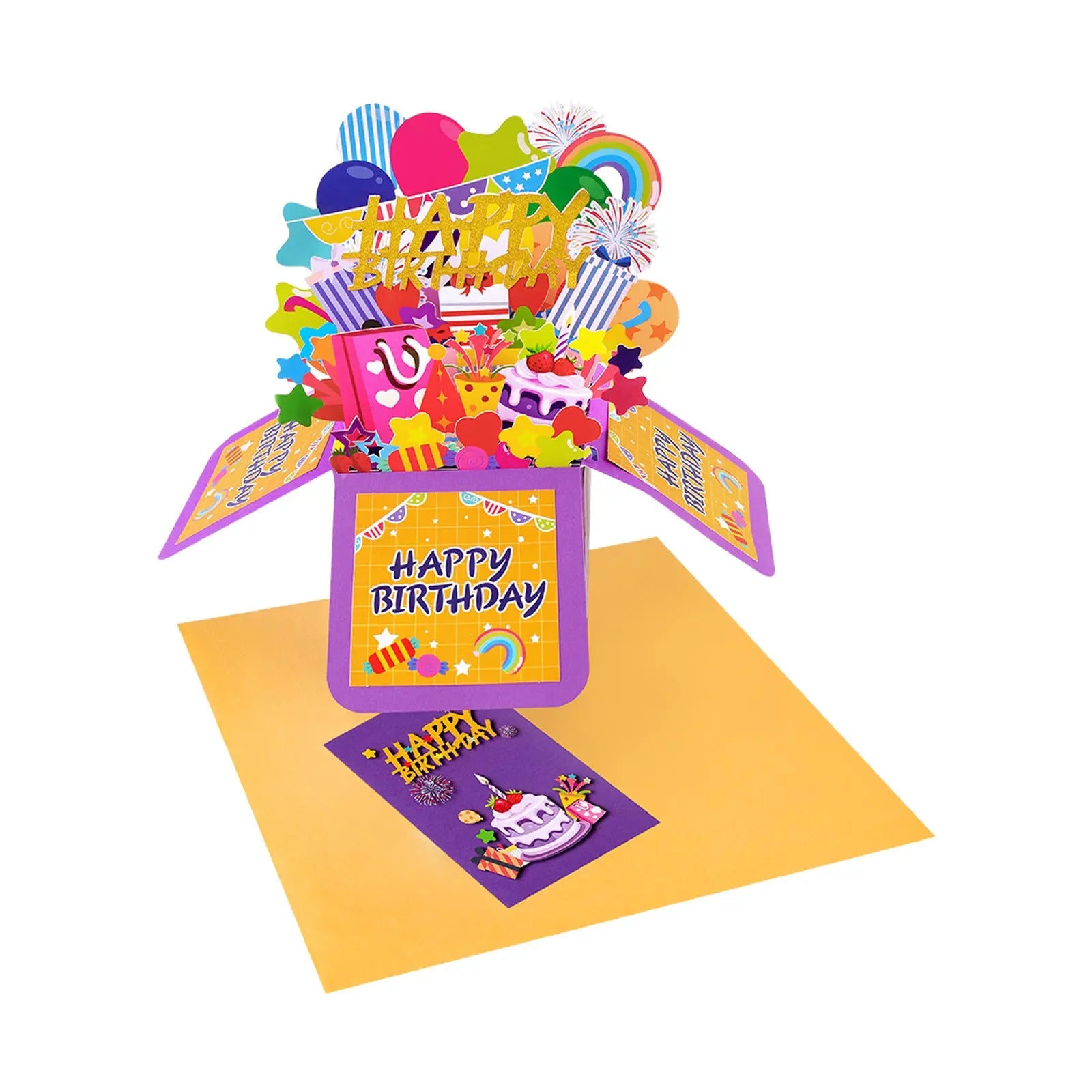 Happy Birthday Box Pop Up Card - 3D Foldable Box | Unique Birthday Gift Card Magic Ants