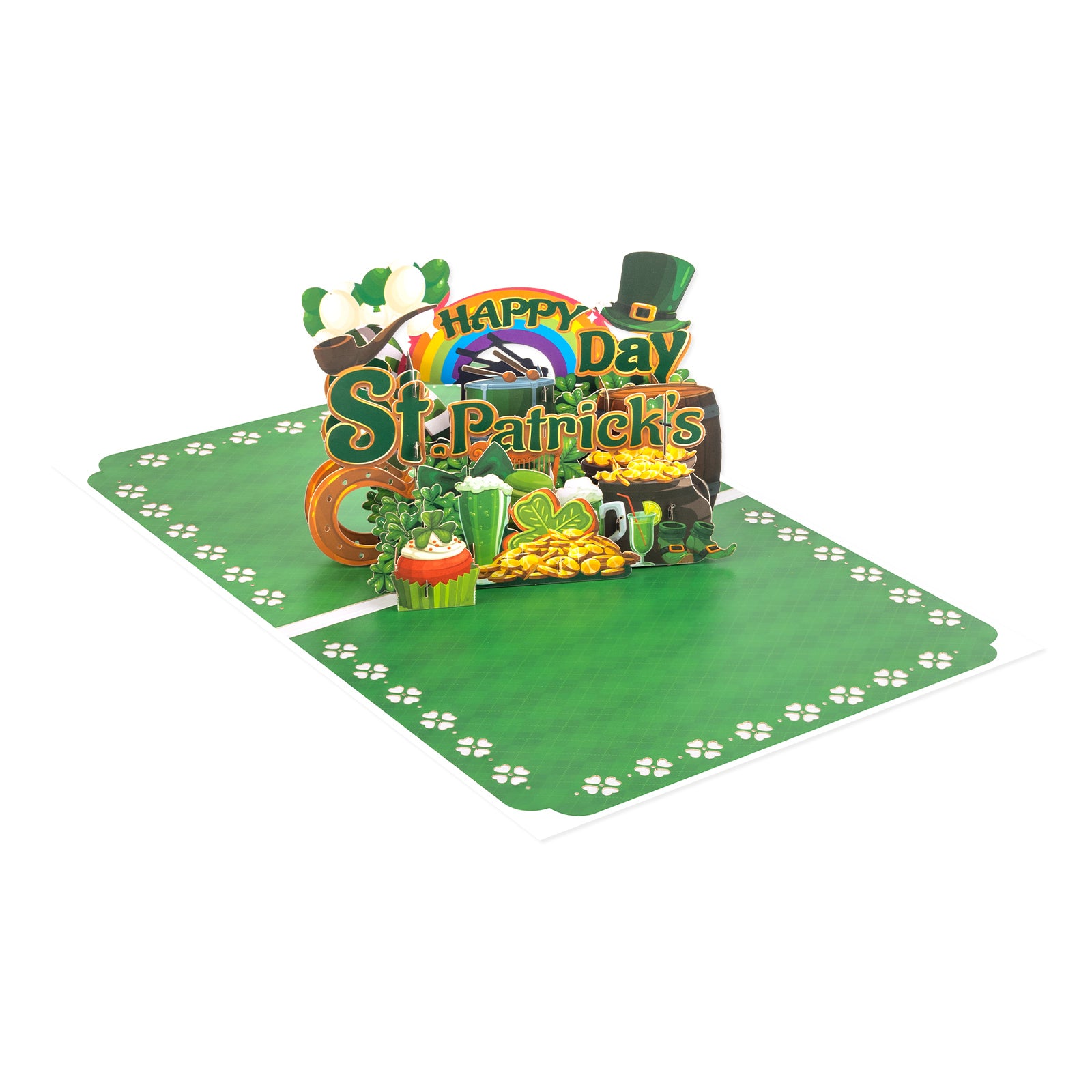 St. Patrick's Day Pop-Up Card with 3D Lettering Magic Ants