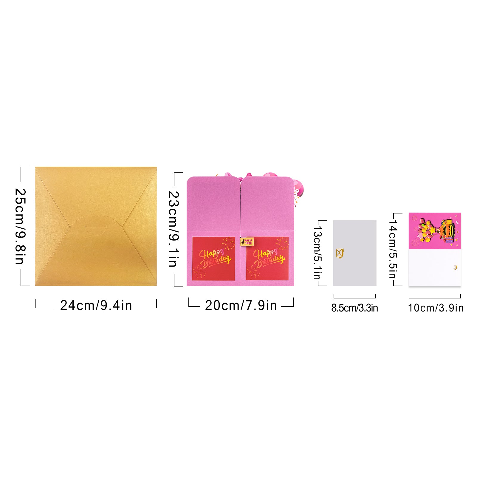 Musical Happy Birthday Pop-Up Card with Fireworks Magic Ants