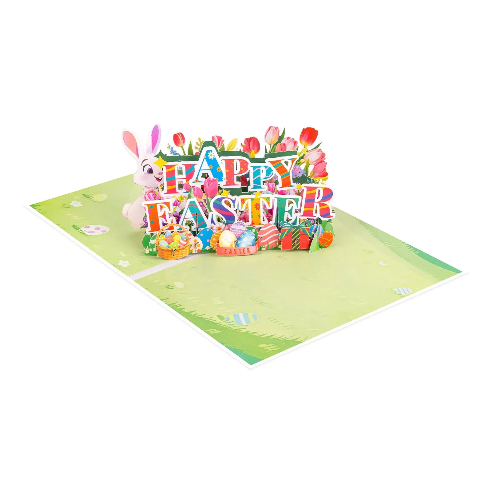 Cheerful Easter Pop-Up Card | Colorful 3D Happy Easter Lettering Design Magic Ants