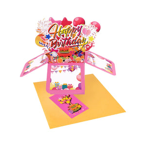 Birthday Celebration Box Pop Up Card - 3D Foldable Box | Creative Birthday Surprise Magic Ants