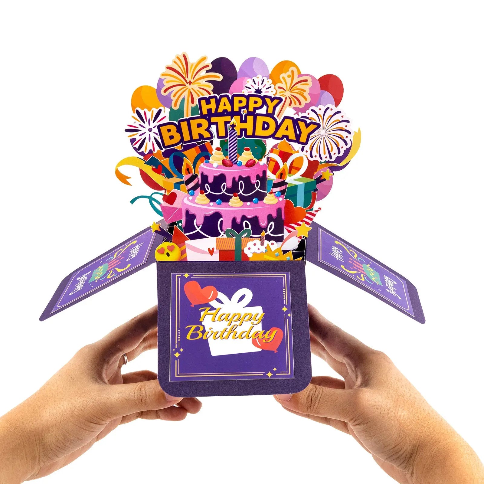 Birthday Gift Box Pop Up Card - 3D Celebration Bouquet Box Design | Handmade Birthday Keepsake Gift Magic Ants