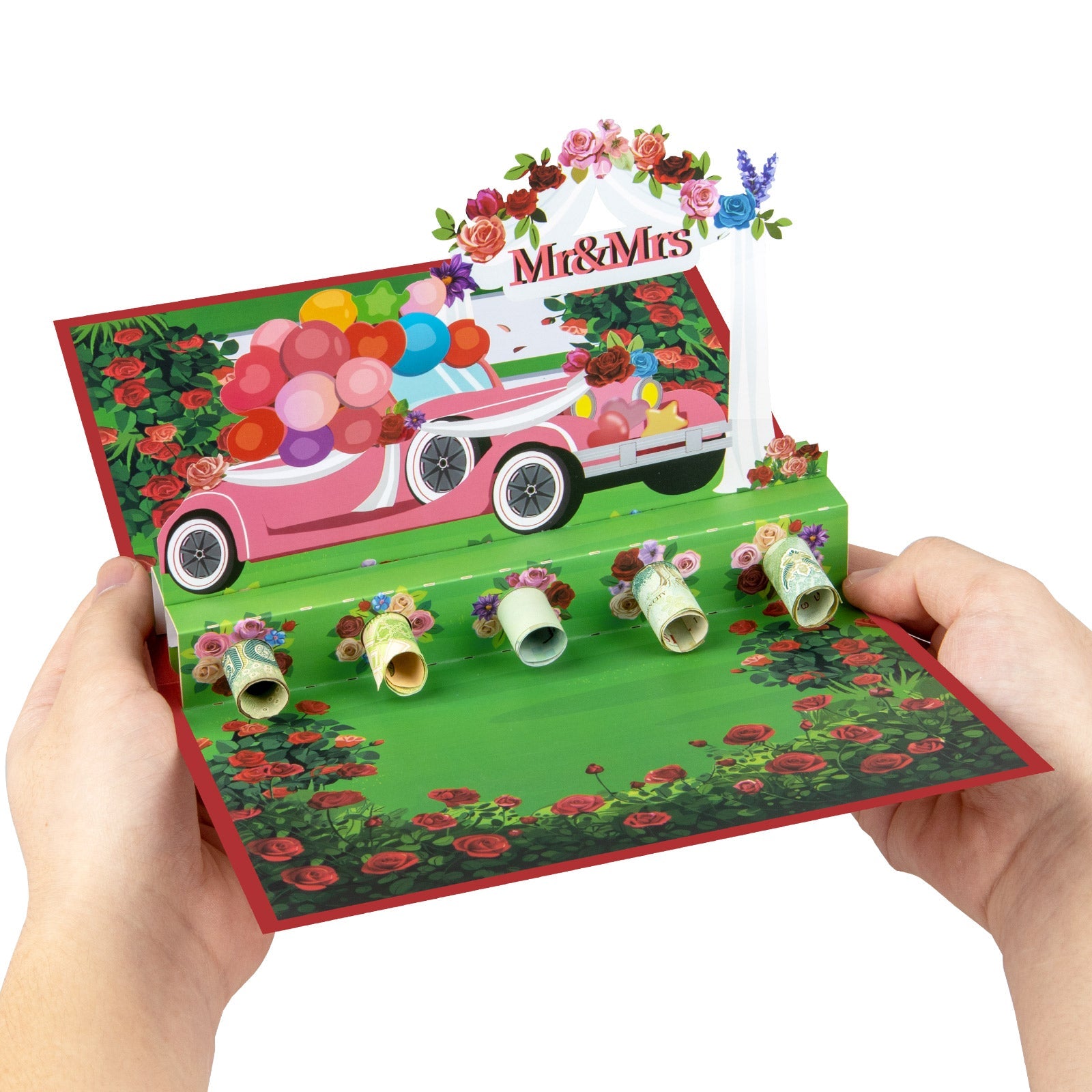 Wedding Pop Up Money Gift Card - 3D Wedding Card Greeting Card with Cash & Gift Card Holder Magic Ants