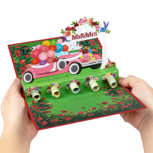 Wedding Pop Up Money Gift Card - 3D Wedding Card Greeting Card with Cash & Gift Card Holder Magic Ants