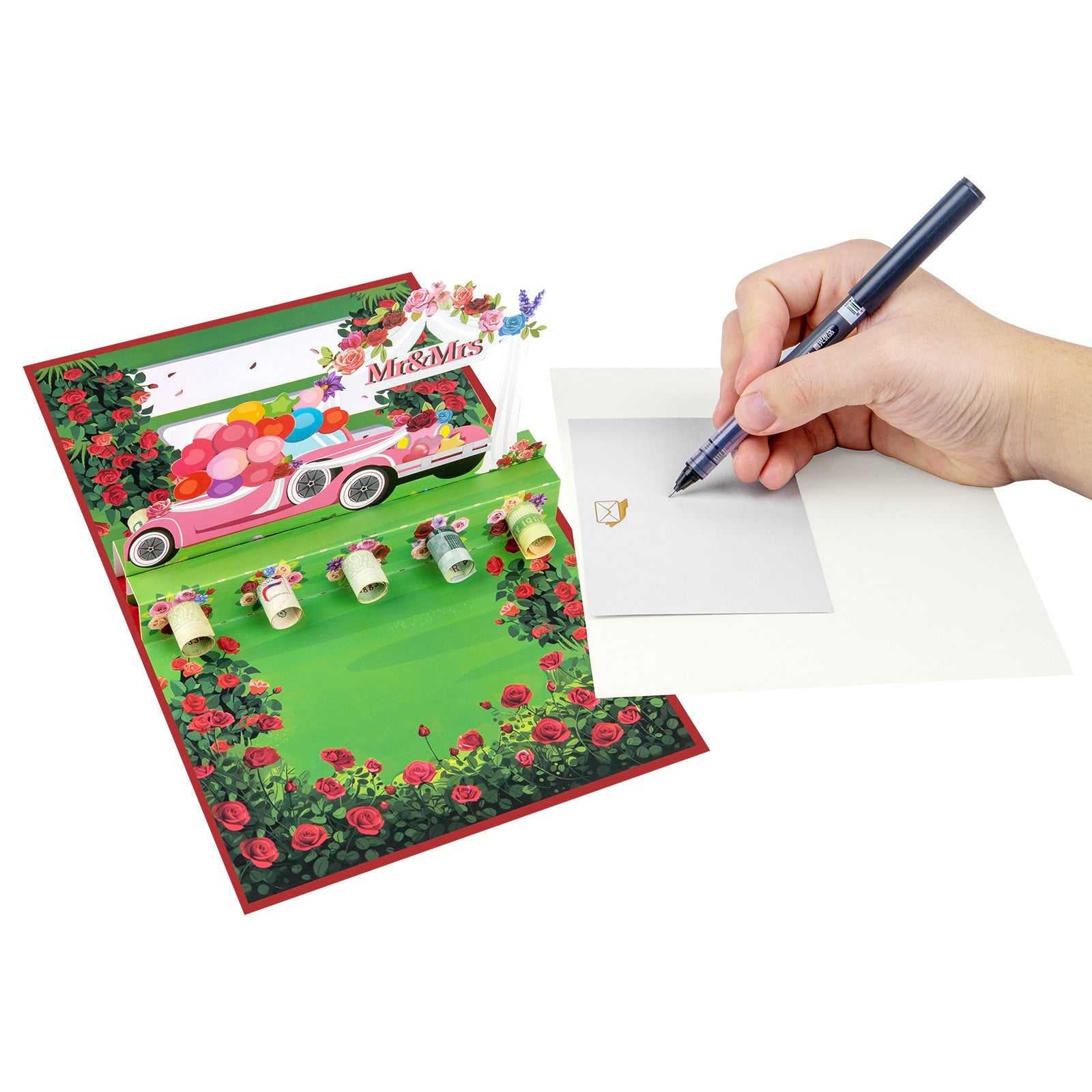 Wedding Pop Up Money Gift Card - 3D Wedding Card Greeting Card with Cash & Gift Card Holder Magic Ants