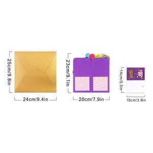 Happy Birthday Box Pop Up Card - 3D Foldable Box | Unique Birthday Gift Card Magic Ants