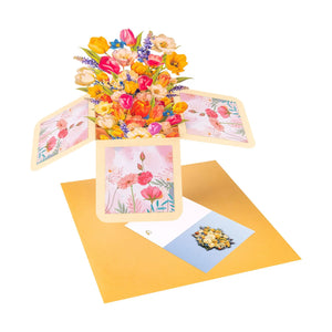 Pop-up Flowers Box Card - 3D Lavender Bouquet Box | Handmade 3D Card | Unique Gift for Mother's Day, Birthday, Anniversary, Any Occasion Magic Ants