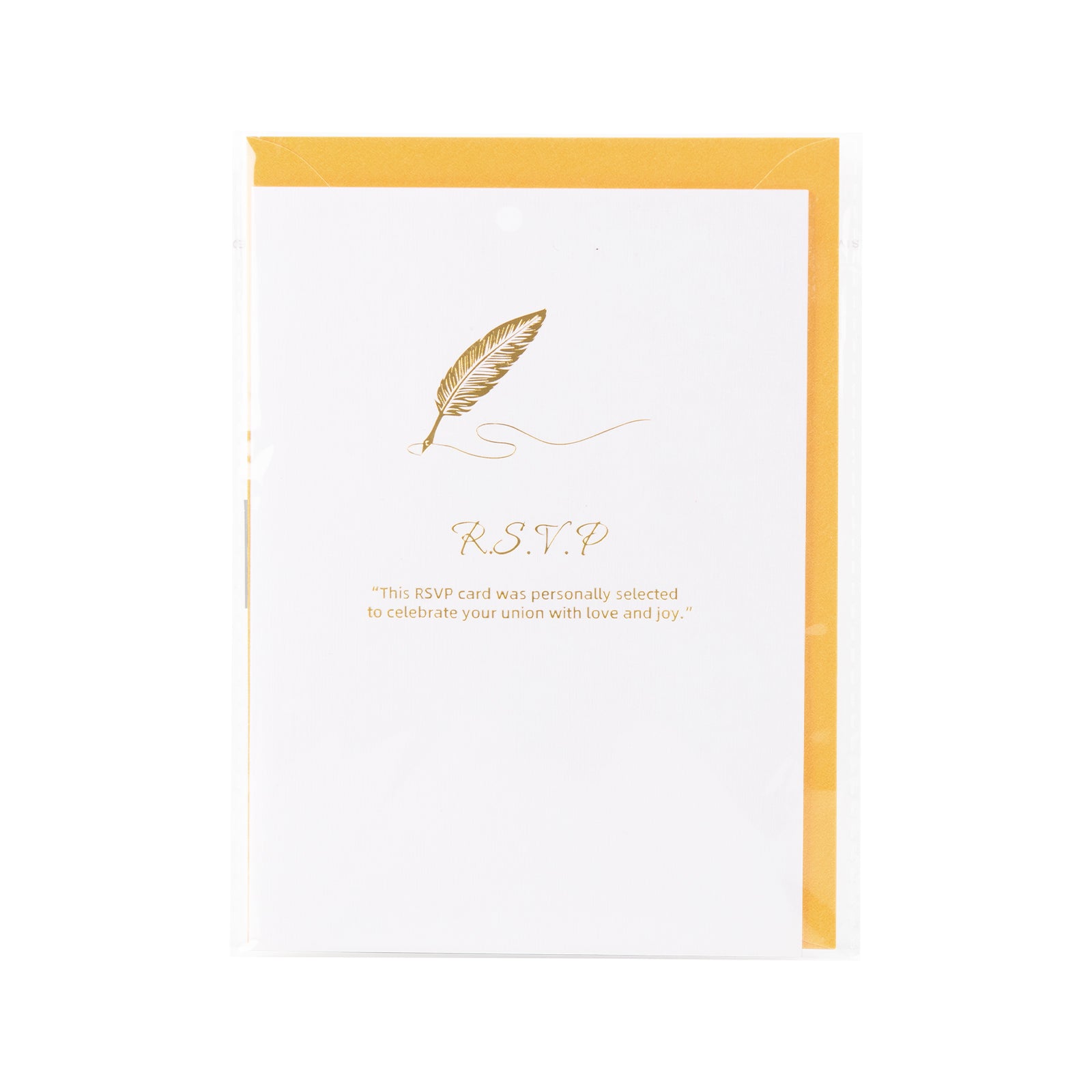 3D Gold Foil Wedding RSVP Pop-Up Card