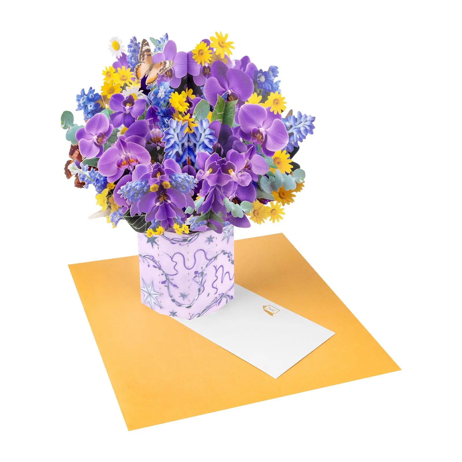 3D Bouquet Pop Up Card - Phalaenopsis orchid Flowers Design | 3D Floral Greeting Cards for Mother's Day, Birthday, Special Moments Magic Ants
