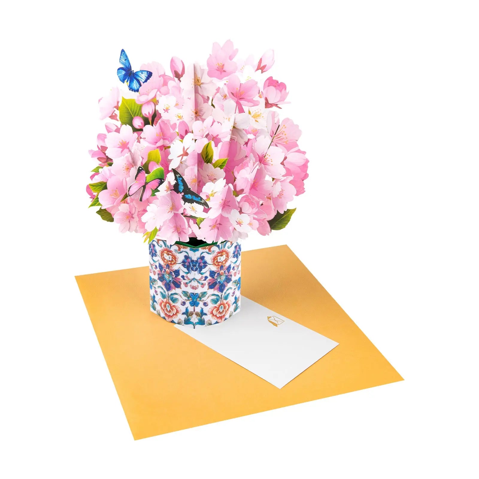 Cherry Blossom Bouquet Pop Up Card - Elegant Gift for Mother's Day, Birthdays & Special Occasions Magic Ants
