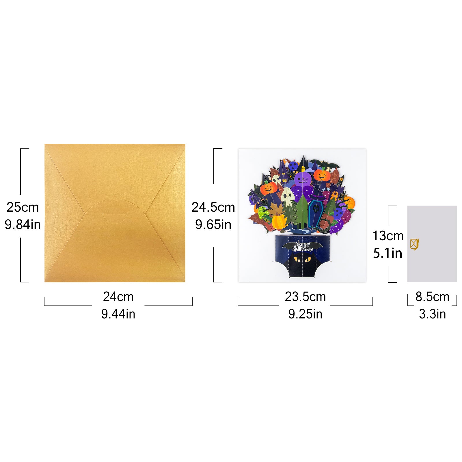 Funny Mummy Halloween Pop-up Bouquet - 3D Greeting Card Holiday Card for Friends & Family