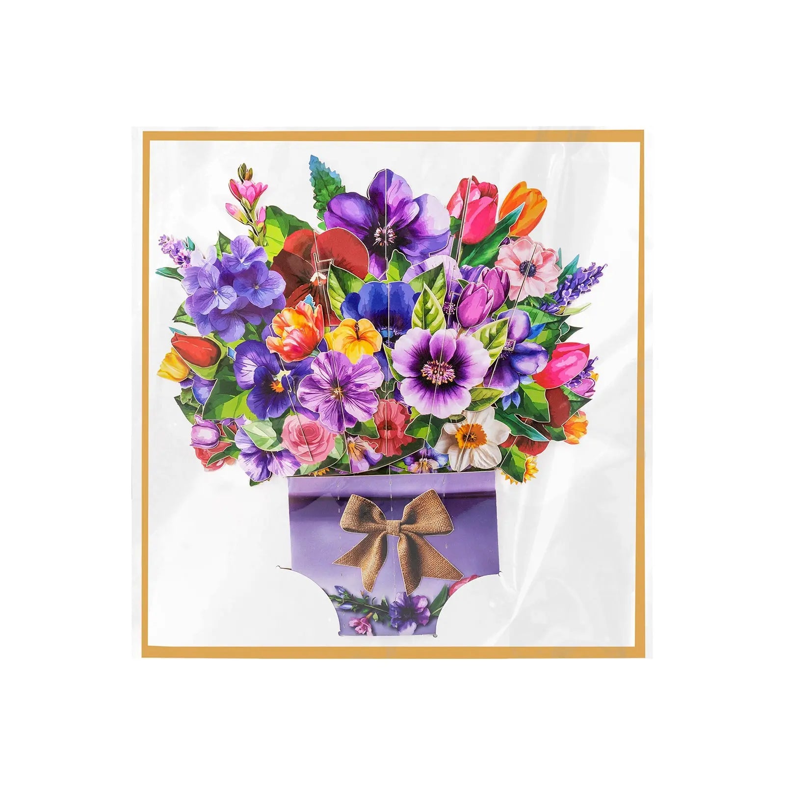 Flowers Bouquet Pop Up Card - 3D Greeting Cards | Perfect Gift for Birthday & Mother's Day Magic Ants