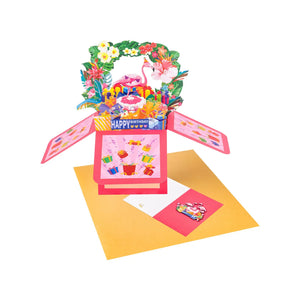 Birthday Celebration Box Pop Up Card - 3D Flamingos Birthday Gift Box Design | Handmade Birthday Keepsake Gift Magic Ants