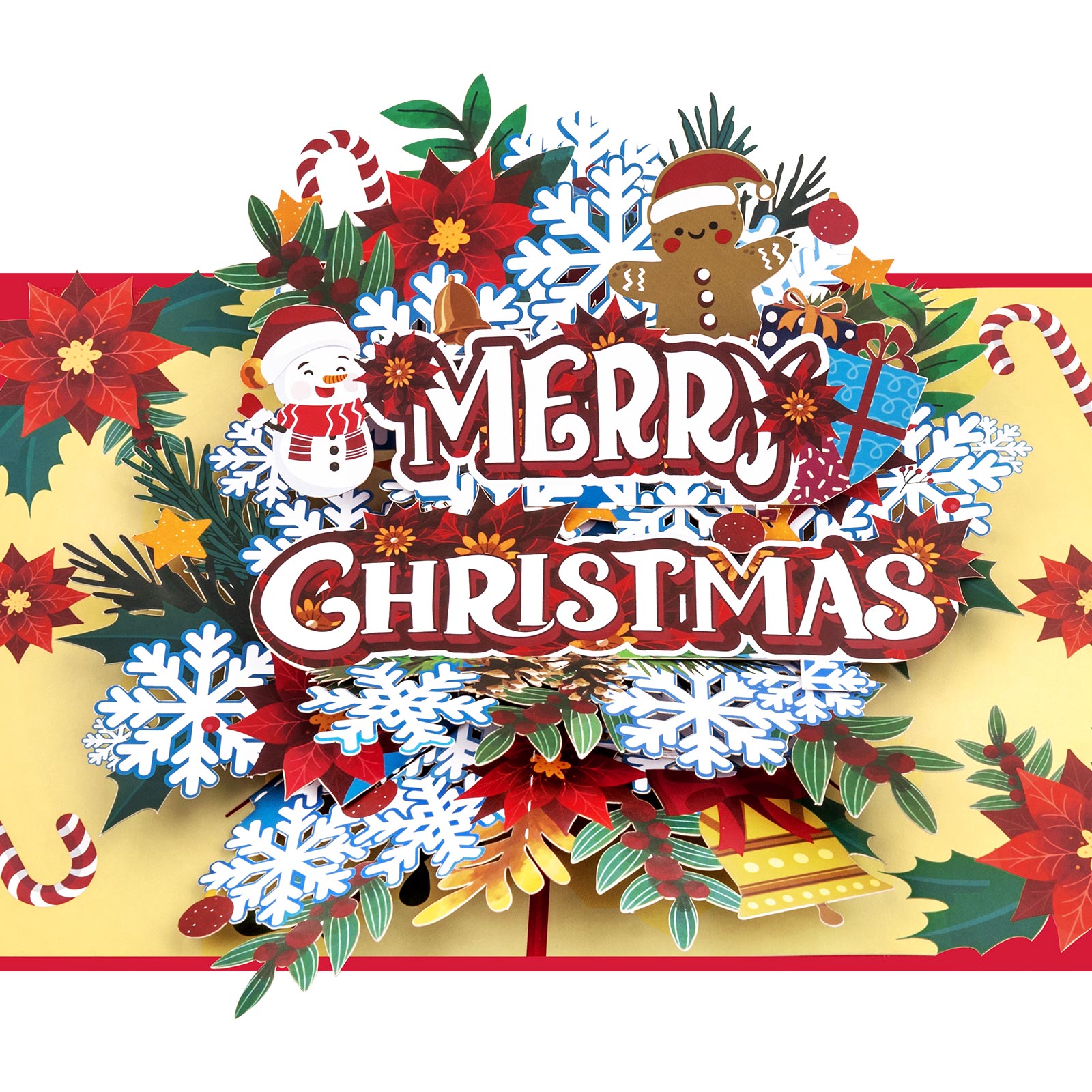 Christmas 3D Pop Up Greeting Card - Holiday Card for Family, Friends & Gifts Magic Ants