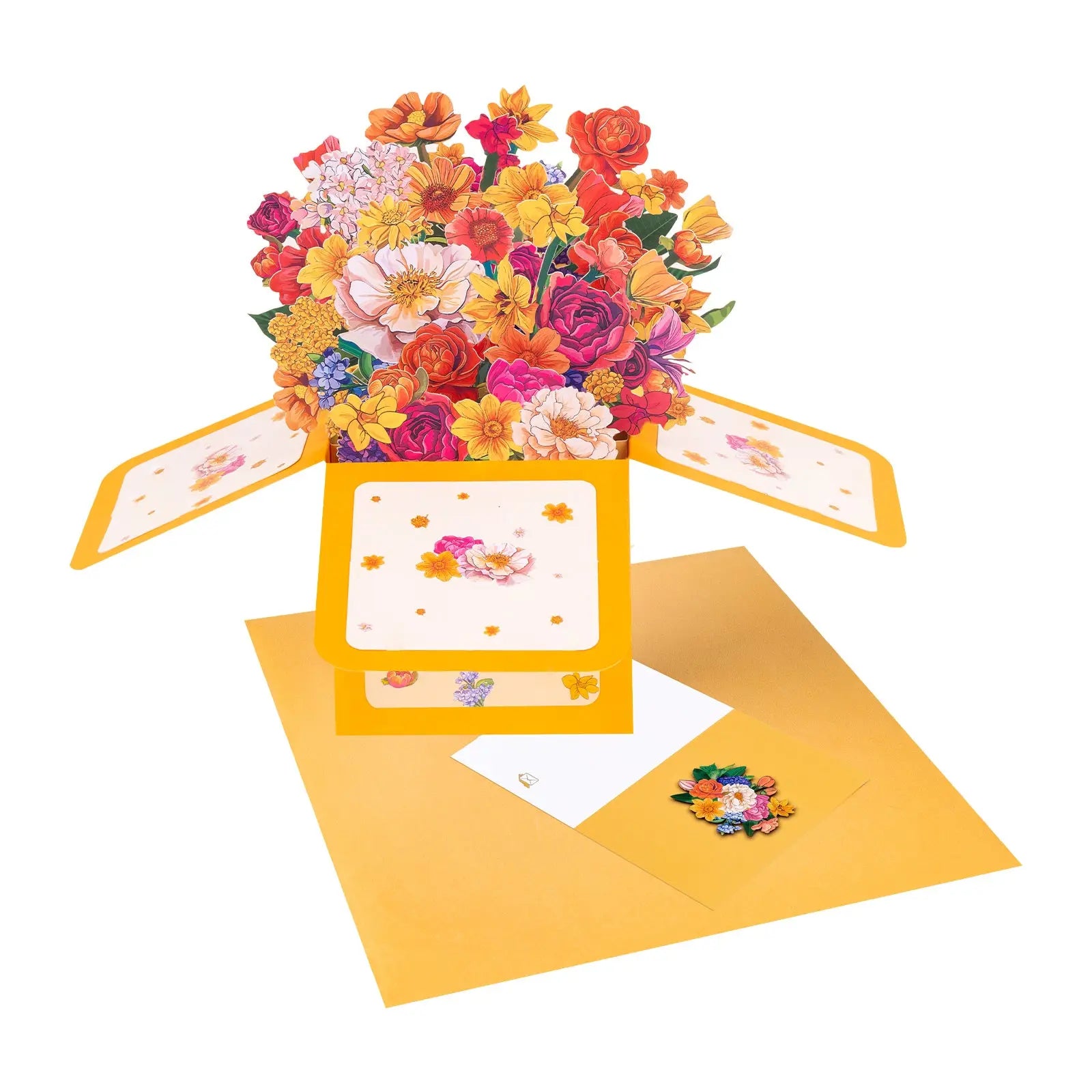 Flowers Bouquet Pop Up Box Card - 3D Bouquet Box | Handmade 3D Card | Unique Gift for Mother's Day, Birthday, Anniversary, Any Occasion Magic Ants