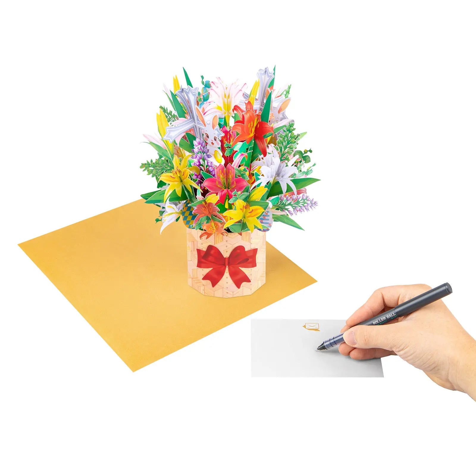 3D Lily Bouquet Pop Up Card - Perfect Gift for Easter Magic Ants